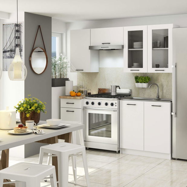 Kuchynská zostava 180 cm Ozara C (biela)