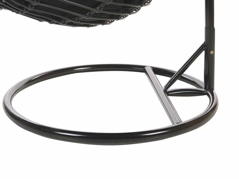 Fotoliu suspendat cu cadru APIO (poliratan) (negru)