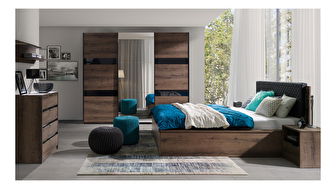 Šatníková skriňa Desayuno DSZ250 (dub monastery + lesk čierny)