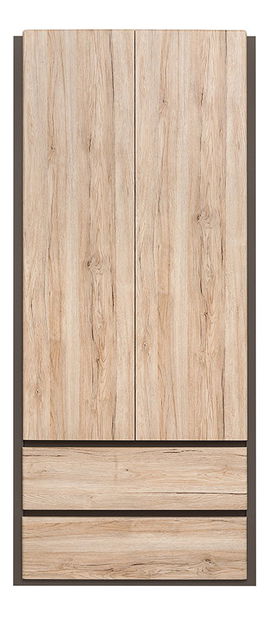 Šatníková skriňa BRW Author SZF2D2S/20/9 (Láva + Dub Sanremo svetlý)