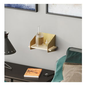Nástenná polica Shortia 1 (zlatá)