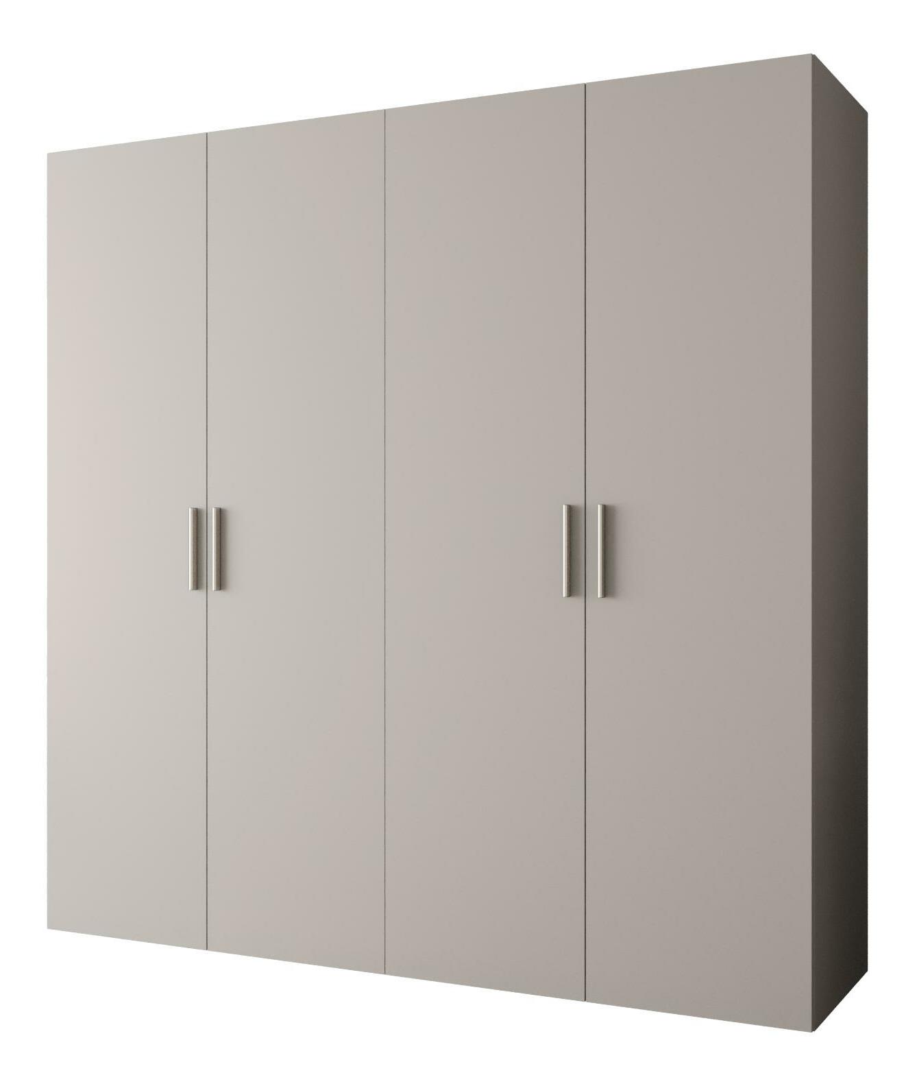 Ormar za garderobu 200 cm Borry 1 (kašmir + srebrna)