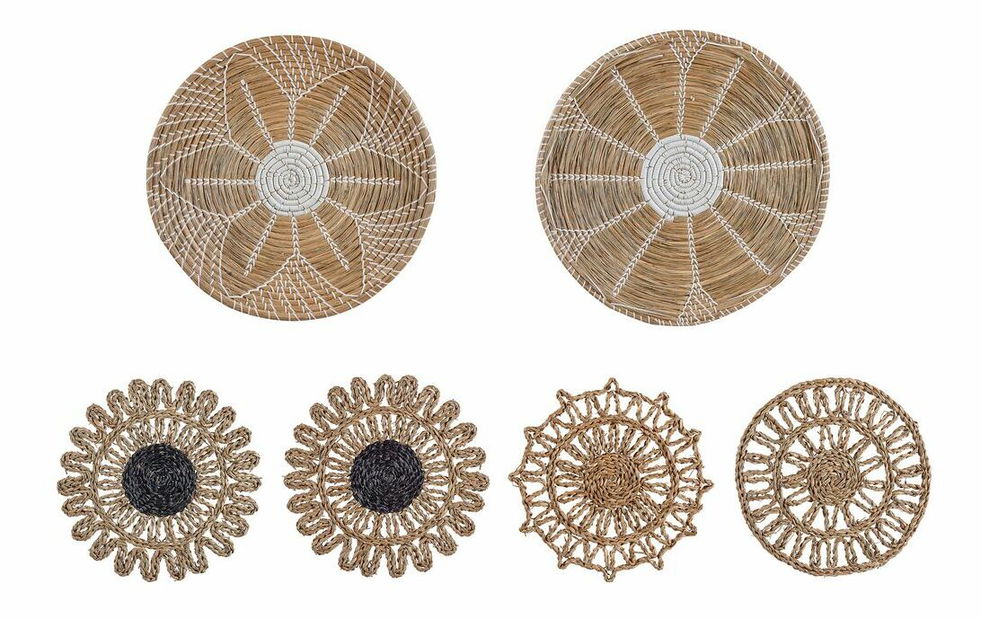 Set 6 ks nástenných dekorácií Pinza (béžová)