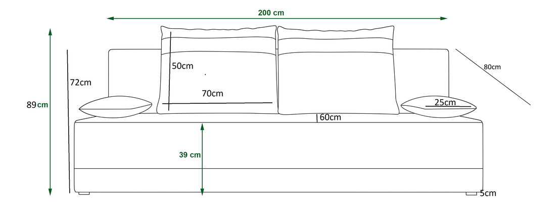 Pohovka dvojsedačka Tornado S (tmavohnedá + hnedá)
