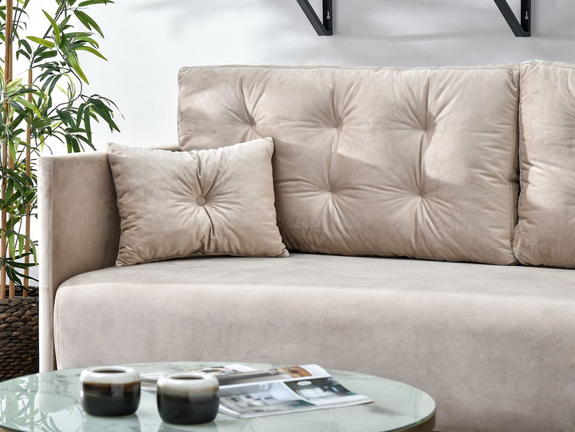 Pohovka dvojsedačka Mastil (béžová + čierna)