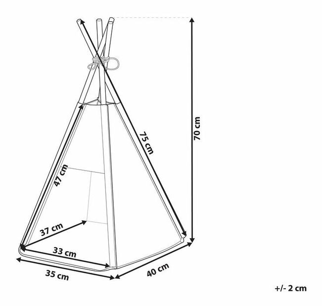 Kisállat ágy teepee Uriel (szürke) 