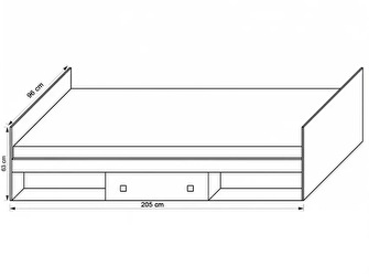 Jednostruki krevet 90 cm Torton T20 (S podnicom, prostorom za odlaganje)  