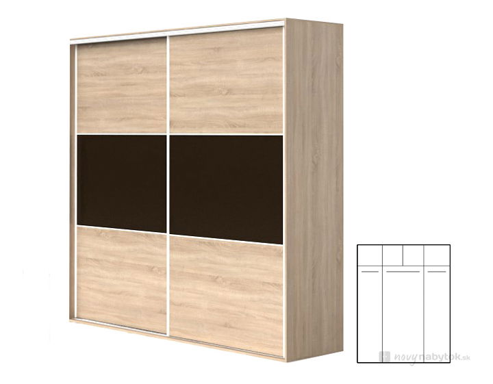 Šatníková skriňa BRW F19 SZF2D/250