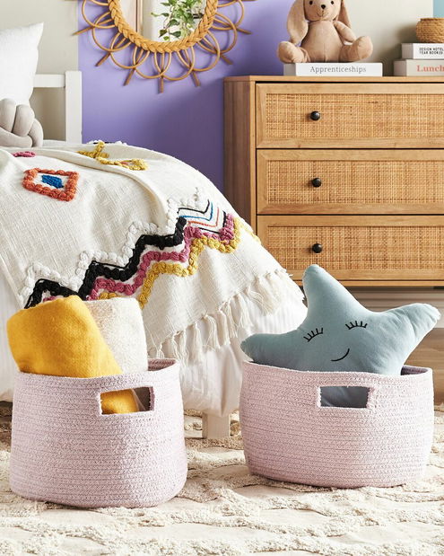 Tárolókosár készlet 2 db. Chiza (pasztell rózsaszín)