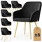 Étkezőszék szett (6 db.) Exello (fekete + arany)