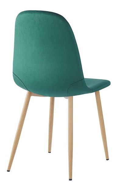 Jedálenská stolička Laga (smaragdová + buk) 