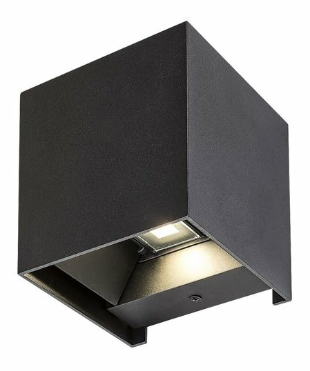 Kültéri fali lámpa Solin (matt fekete)