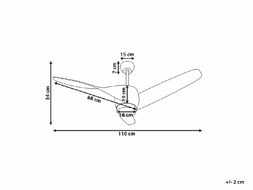 Ventilator de tavan cu lumină Parza (maro)