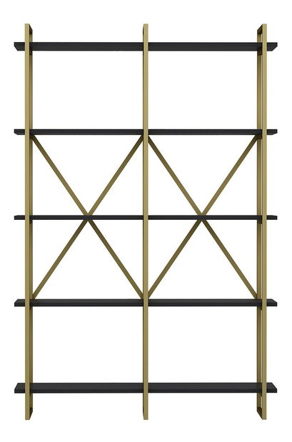 Regál Ladepe 3 (zlatá + antracit) 