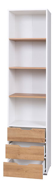 Regál Iweta R3SZ (matt fehér + arany tölgy)