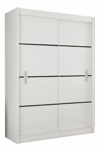Šatníková skriňa Magnet 150 (biela + čierna)