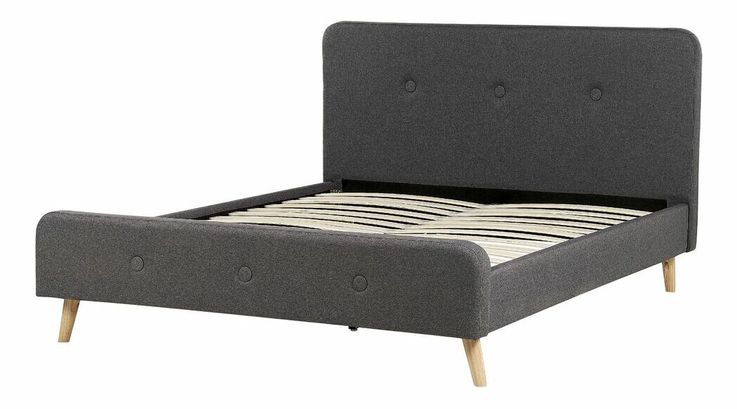 Manželská posteľ 160 cm Renza (sivá) (s roštom)