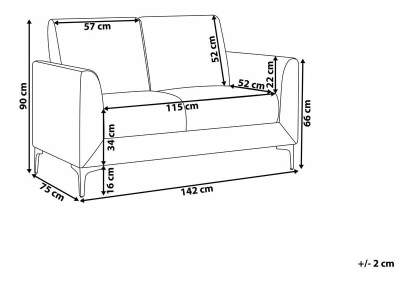 Pohovka dvojsedačka Fauske (zelená)