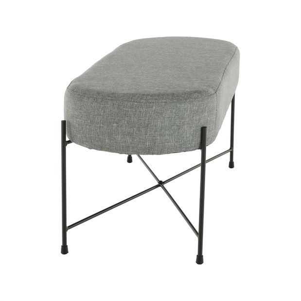 Bancă de design Matry (gri + negru) 