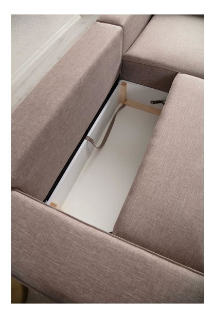 Sarokkanapé Pirlofenzza (tárolóhellyel) (J) (barna)