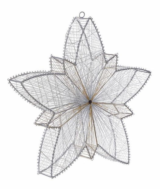 Kültéri csillag alakú dekoráció Hiroshi (ezüst) ( s osvetlením)