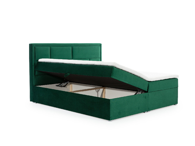 Franciaágy Boxspring 180 cm Menera (zöld)