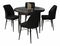 Jedálenský set Roxie (mramor čierny + čierna) (pre 4 osoby)