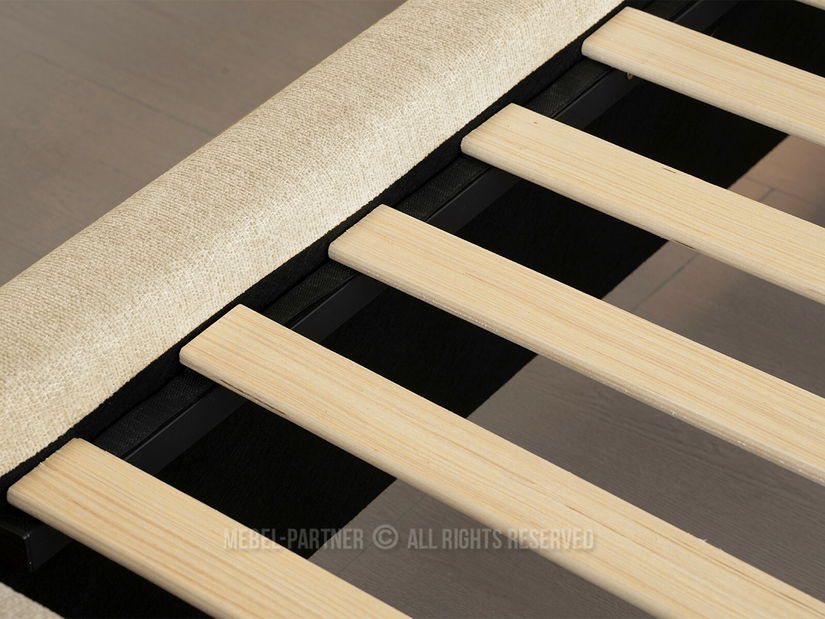 Pat matrimonial 160 cm Asesora 160 (bej + negru)