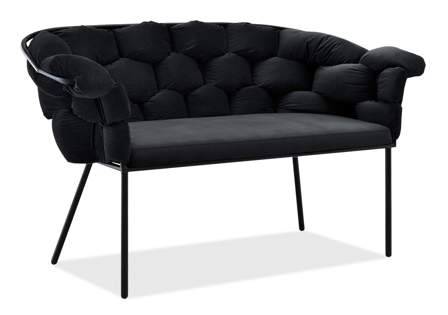 Kétszemélyes kanapé Pegaban (fekete)