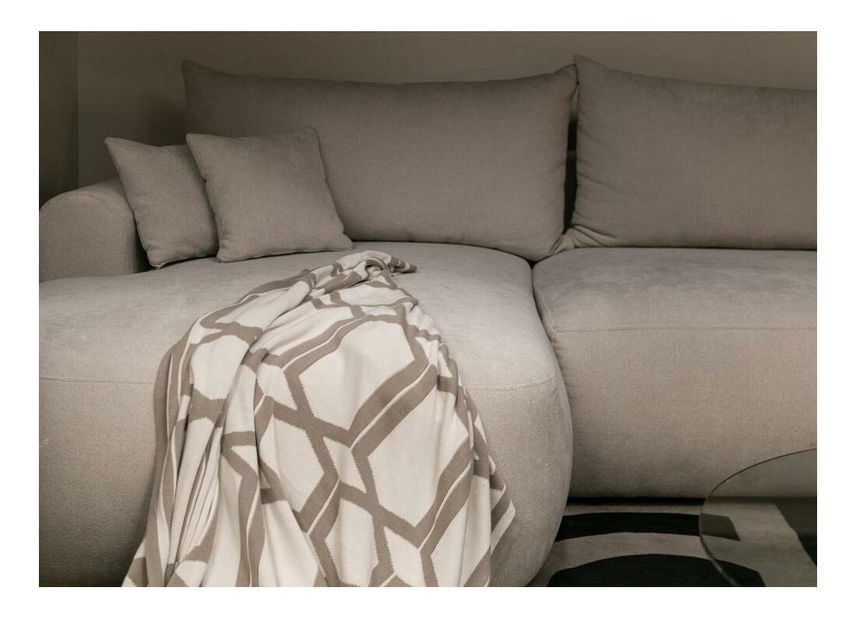 Rohová sedacia súprava Fergie (L) (krémová + čierna)