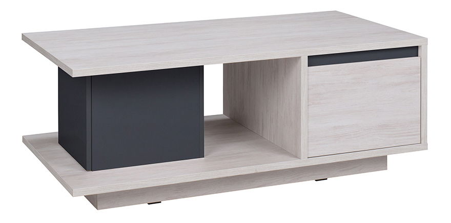 Konferenčný stolík Desayuno (dub biely + lesk grafit)