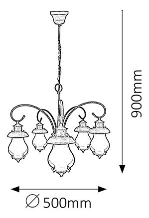 Lustră Victorio 7349 (auriu antic)