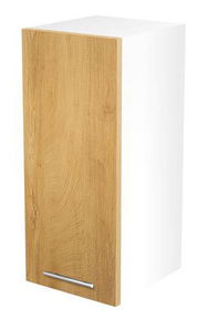 Horná kuchynská skrinka Verlene (prirodné drevo + biela)