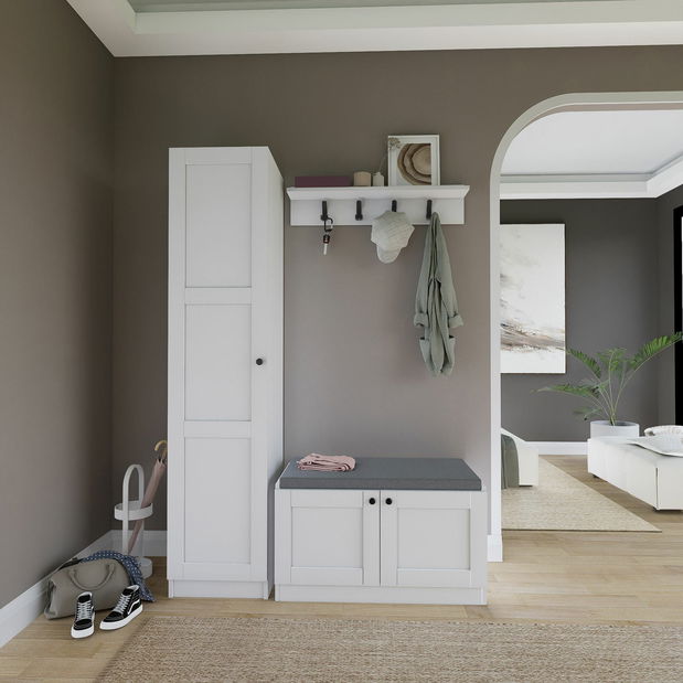 Set mobilier hol Luckiny (alb)