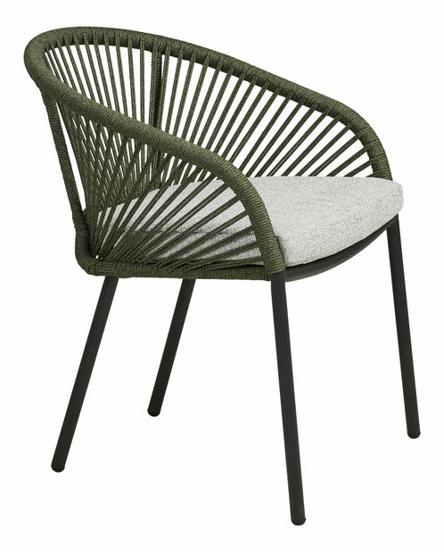 Záhradná stolička Neavetaora 1 (sivá + zelená)