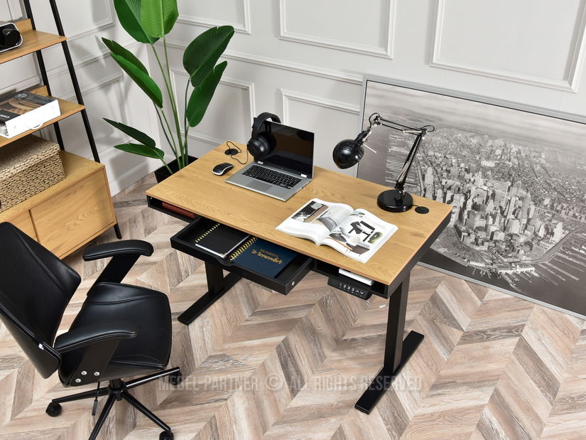 PC stolić Osto 120 (crni hrast + bijela)