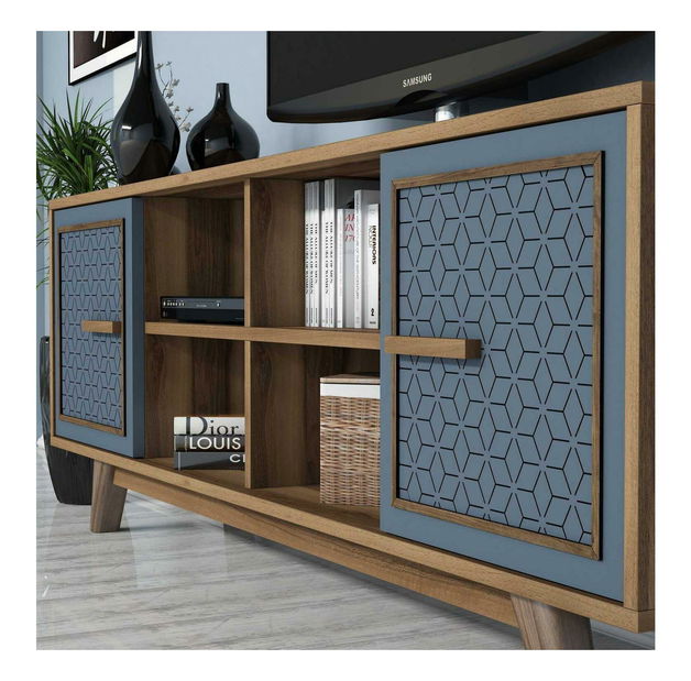 Mobilier living Aysha (Nuc + albastru)