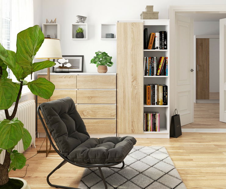 Regál Rehana II (fehér + szonoma tölgy)