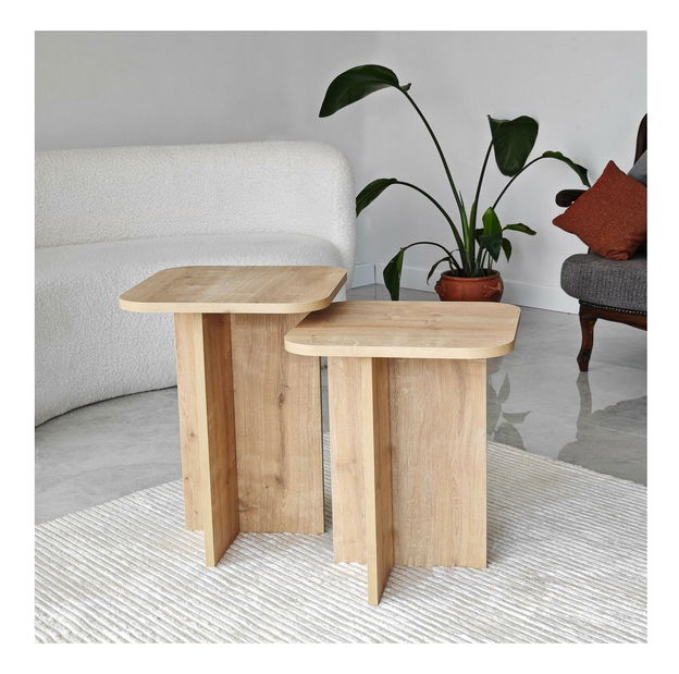 Kézi asztal szett (2 db.) Diveta (tölgy) 