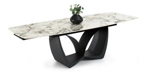 Jedálenský stôl Carteles (mramor + čierna)