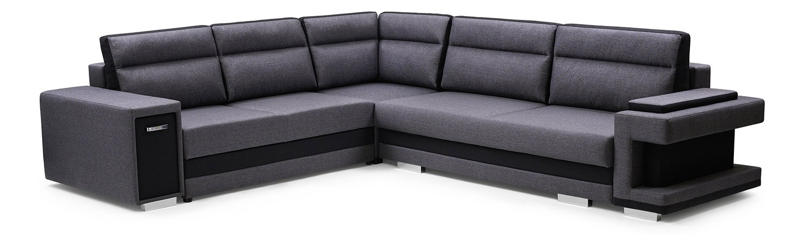 Kutna garnitura- Akiko (siva + crna) (L)