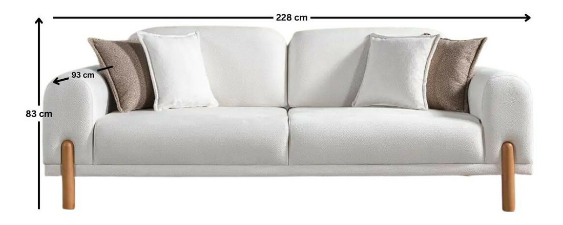 Canapea extensibilă Clasy (crem)