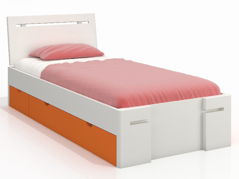 Jednolôžková posteľ 90 cm Naturlig Kids Bokeskogen High Drawers (borovica) (s roštom)