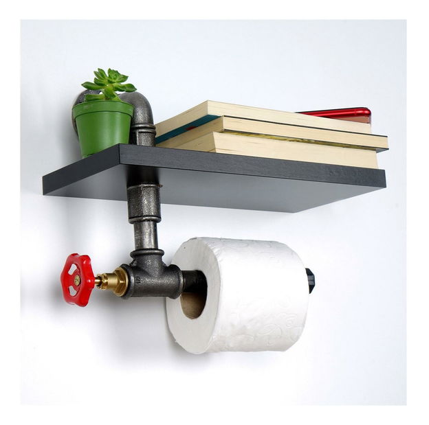 Držač za toaletni papir Nenanu 37 (crna + srebrna)