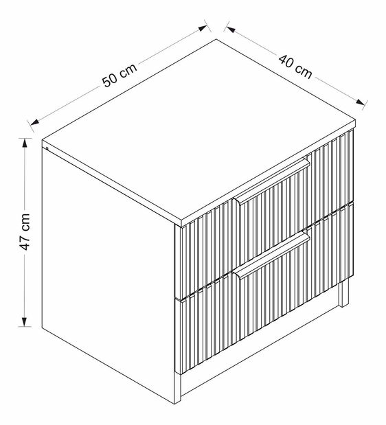 Nočný stolík Katty 2 (Biela)