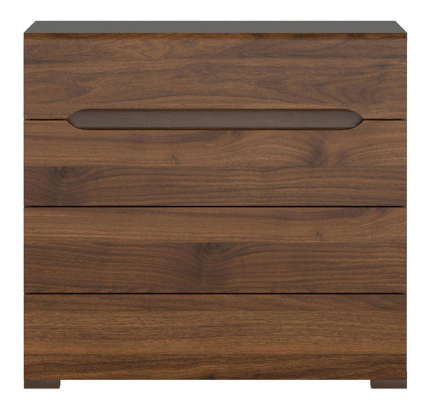 Komoda BRW Elpasso KOM4S/90 (Sivý wolfrám + Orech kolumbia)