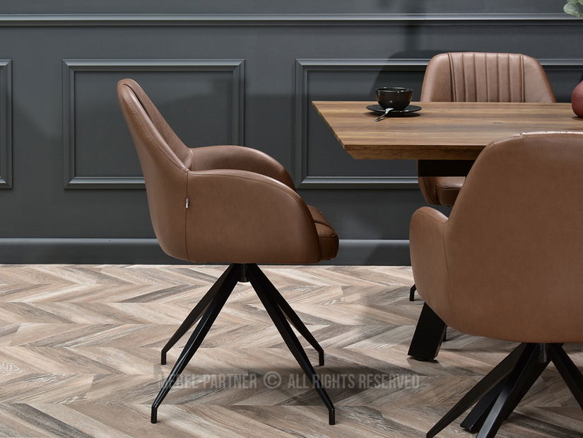 Scaun Cruz (maro + negru)