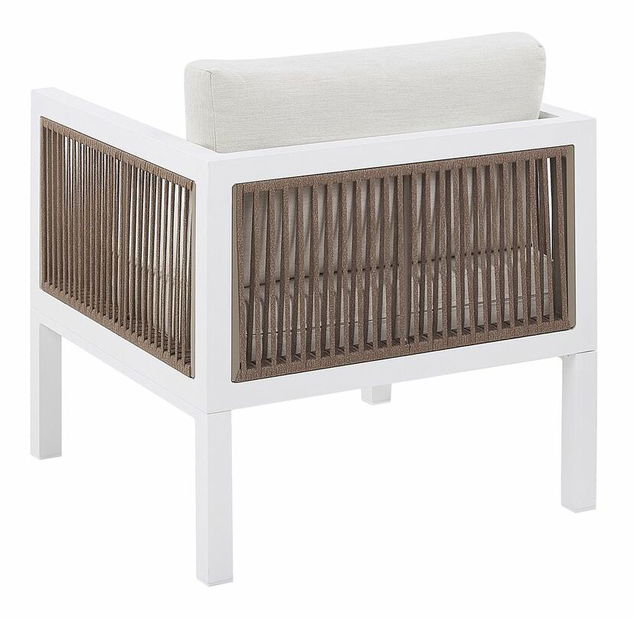 Záhradný set BORO (biela + hnedá) (pre 5 osôb)