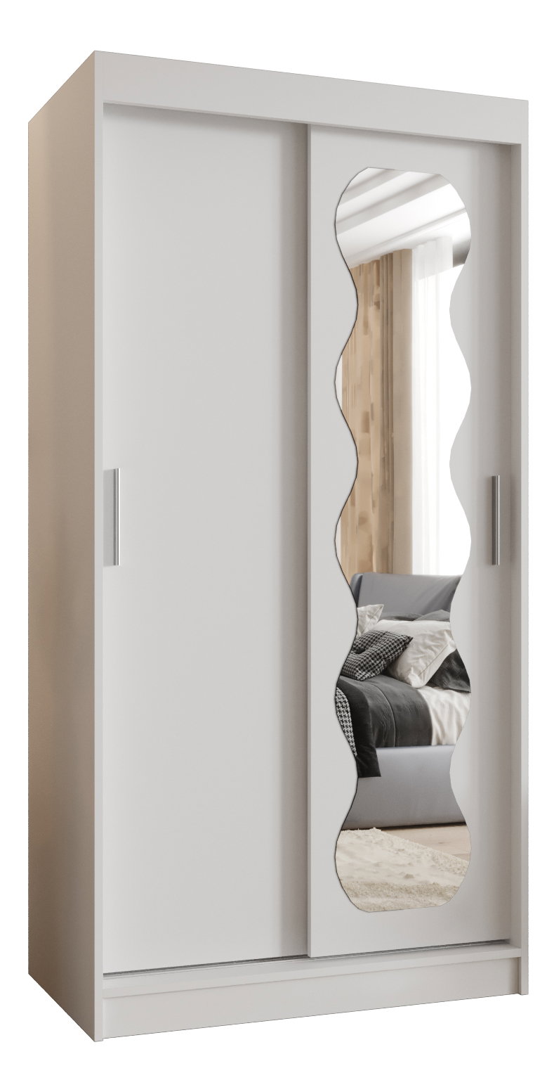 Dulap de haine 100 cm Spock (alb)