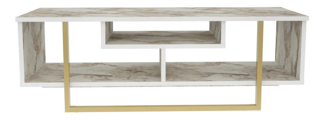 TV stolić/ormarić Aslana 120 (bijela + zlatna)